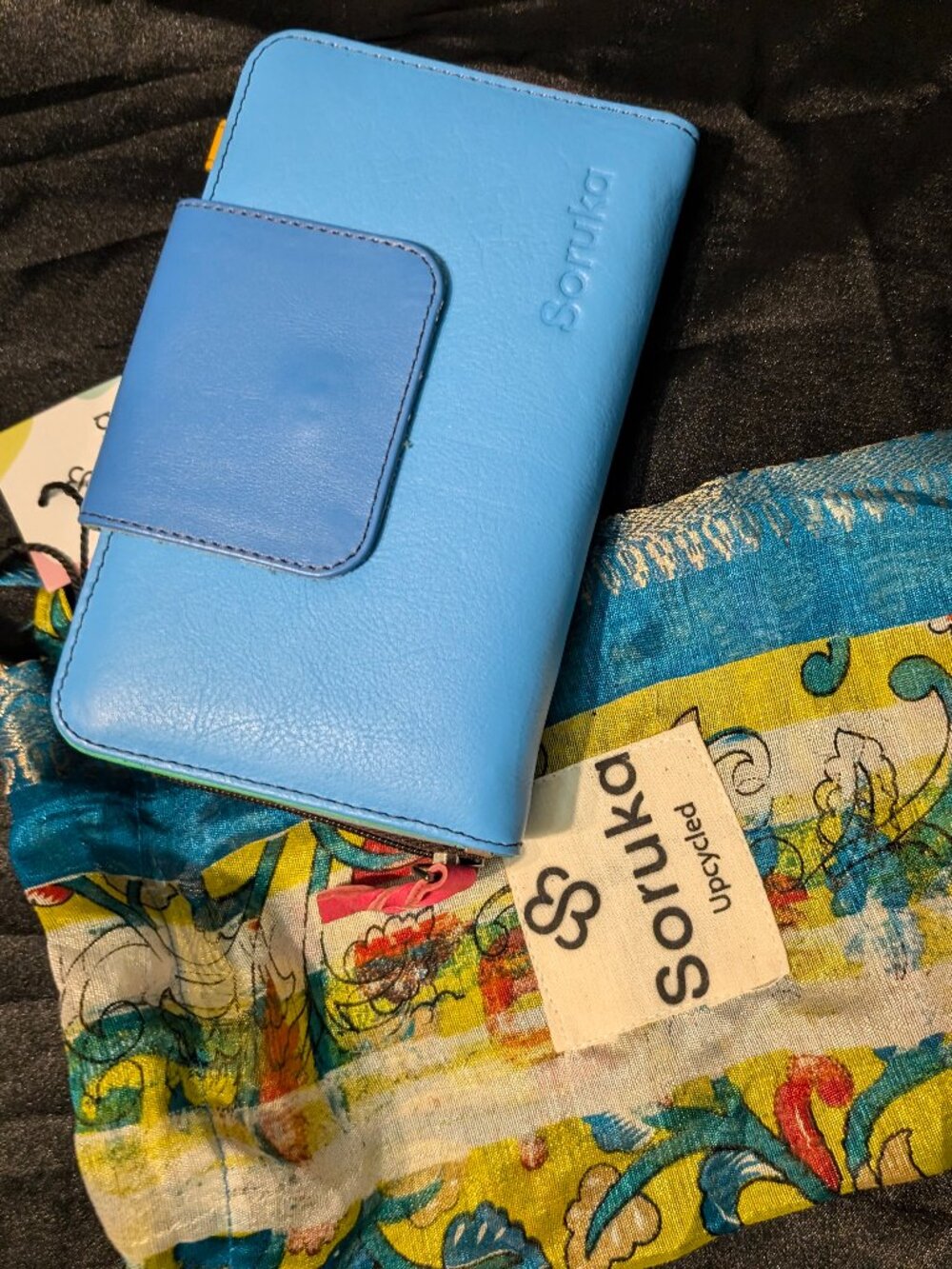 Blue Soruka Crossbody Wallet